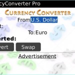 Currency Convert Pro, convertitore di valuta gratuito per palmari BlackBerry RIM