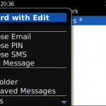 Forward with Edit, inoltrare e modificare il testo delle mail dal BlackBerry
