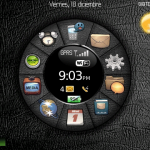 Hybrid Master, tema per palmari BlackBerry RIM con icone disposte a cerchio