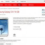 Il samsung GalaxyS3 con Vodafone